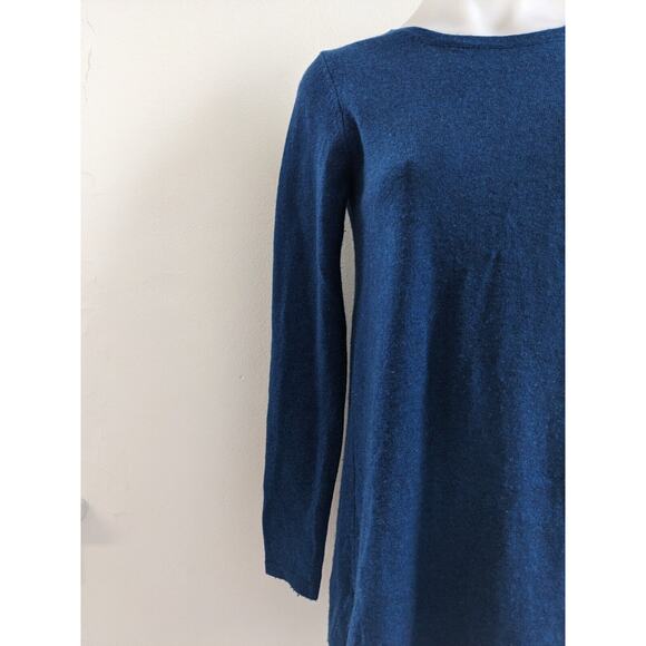 Kinross Cashmere Womens Sz XS Crew Neck Sweater Blue 100% Cashmere Long Sleeves - Picture 4 of 8